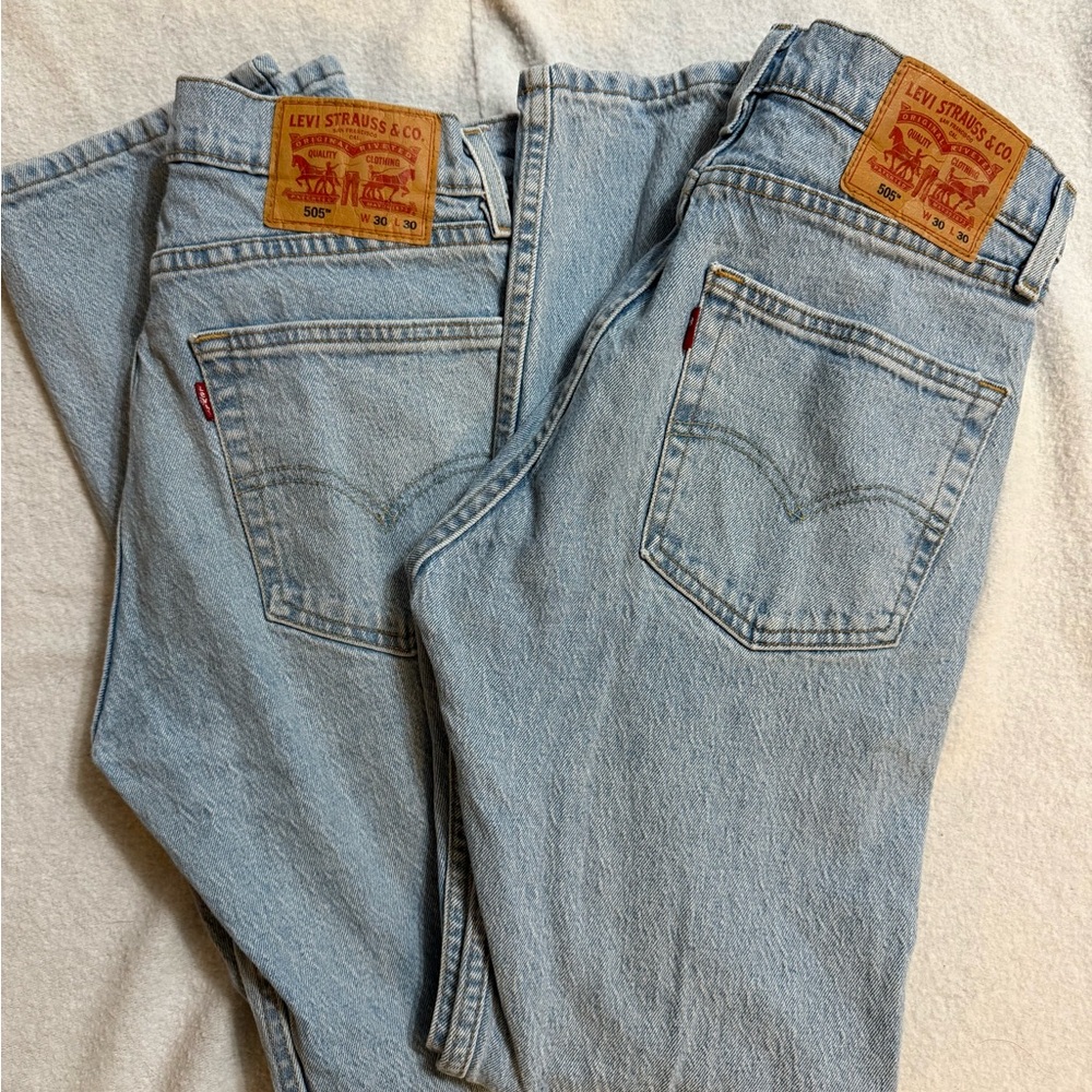 Levi's Men's Relaxed Fit Jeans in Light Blue (2 pair)
